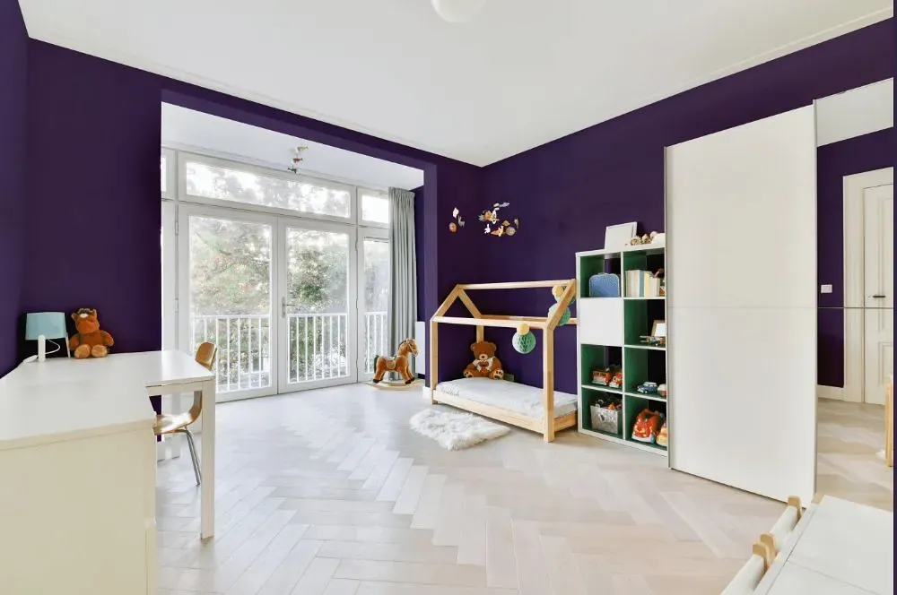 Behr Proper Purple kidsroom interior, children's room