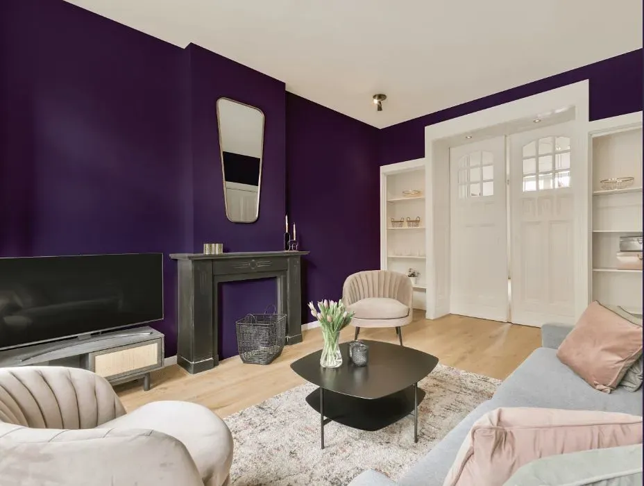 Behr Proper Purple victorian house interior