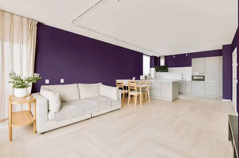 Behr Proper Purple living room interior