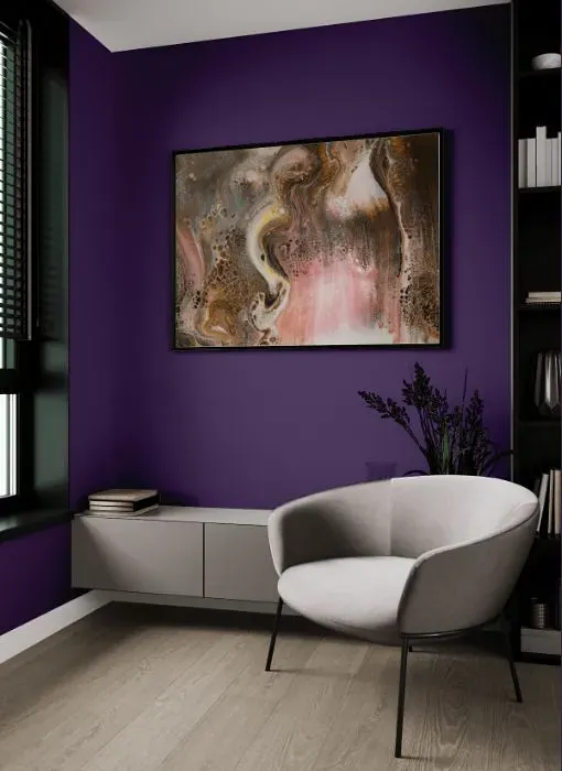 Behr Proper Purple living room