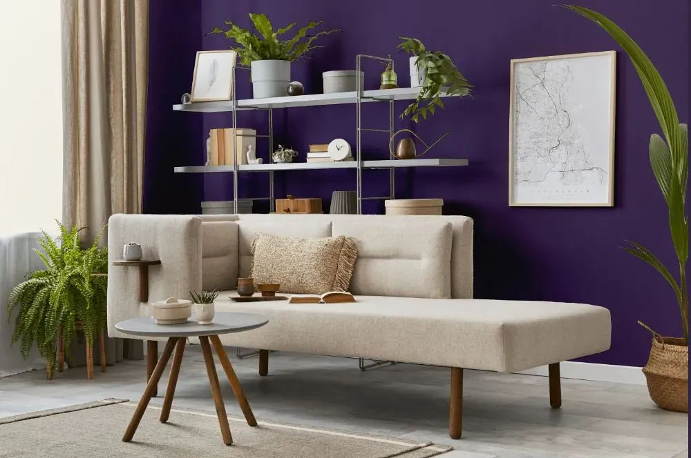 Behr Proper Purple living room
