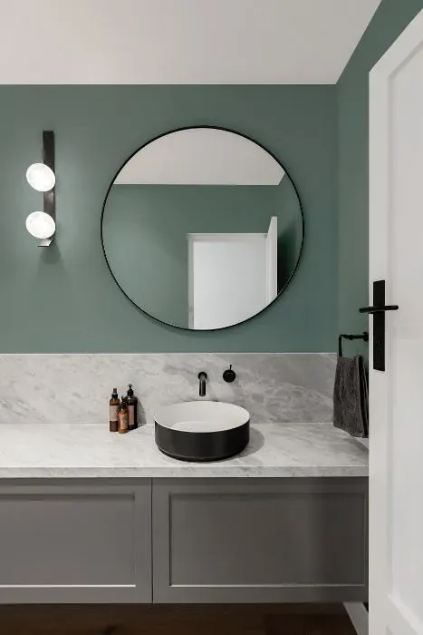 Behr Provence Blue minimalist bathroom