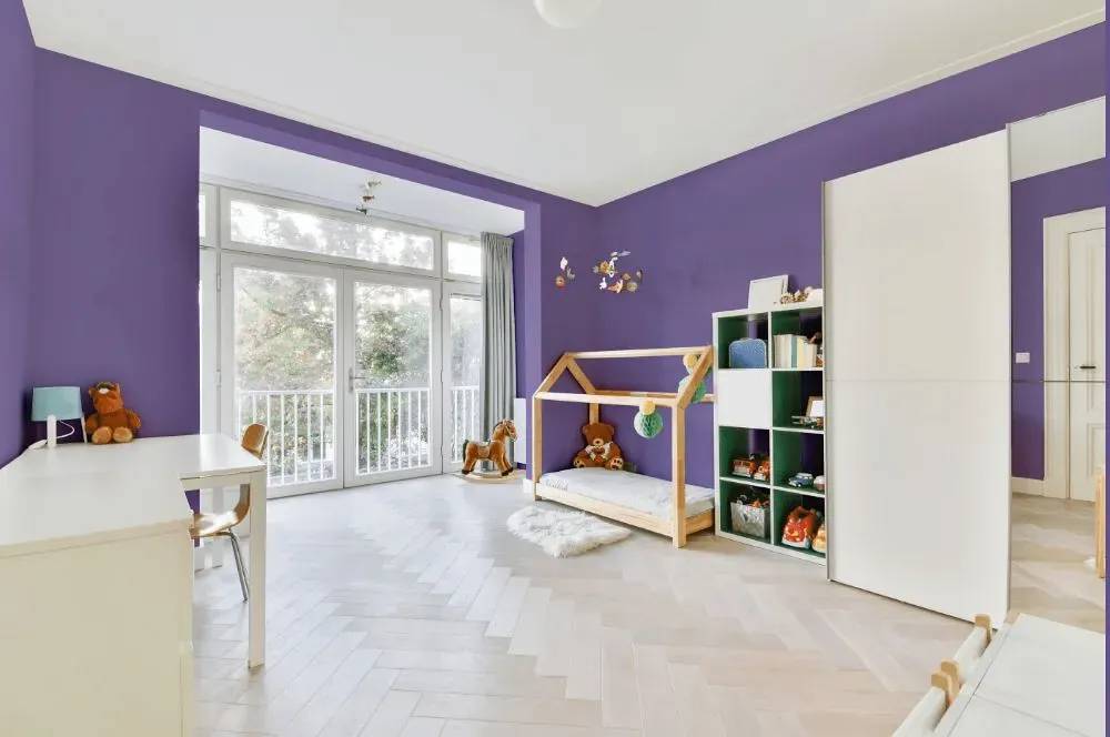 Behr Purple Agate kidsroom interior, children's room