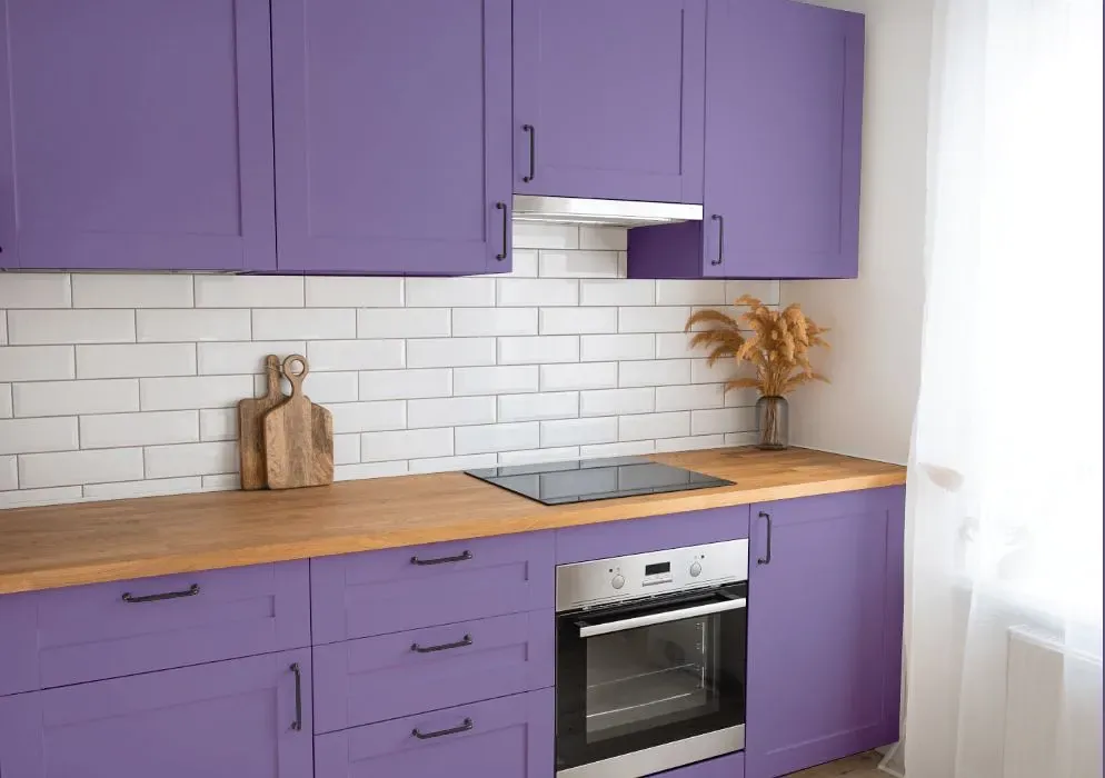 Behr Purple Agate kitchen cabinets