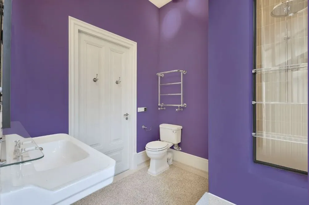 Behr Purple Agate bathroom