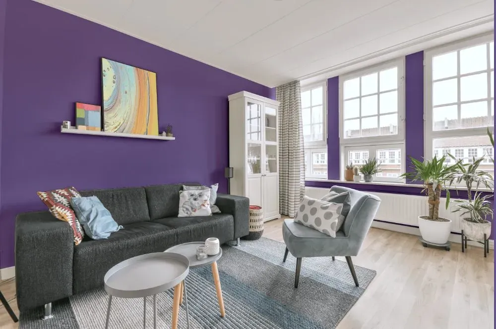 Behr Purple Agate living room walls