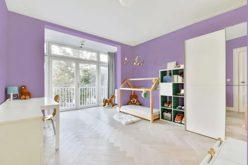 Behr Purple Gladiola kidsroom interior, children's room