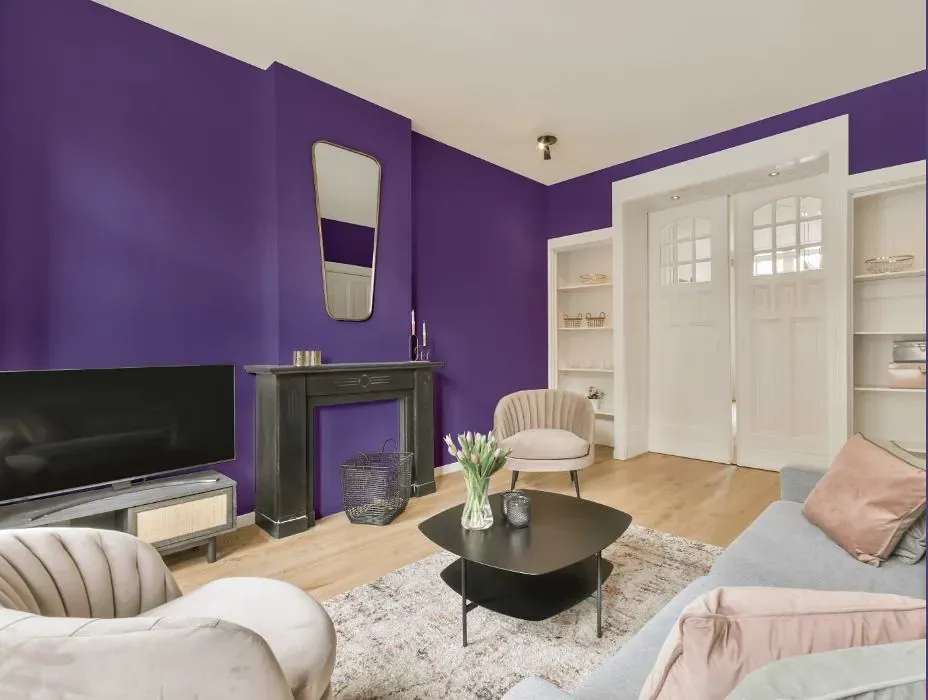 Behr Purple Paradise victorian house interior