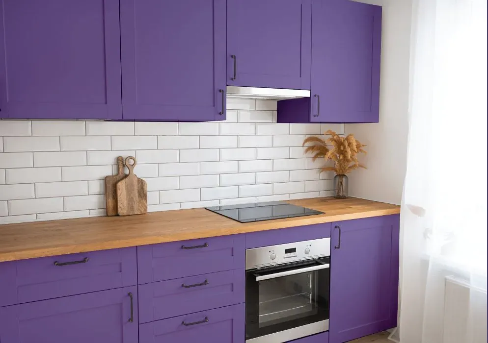 Behr Purple Paradise kitchen cabinets