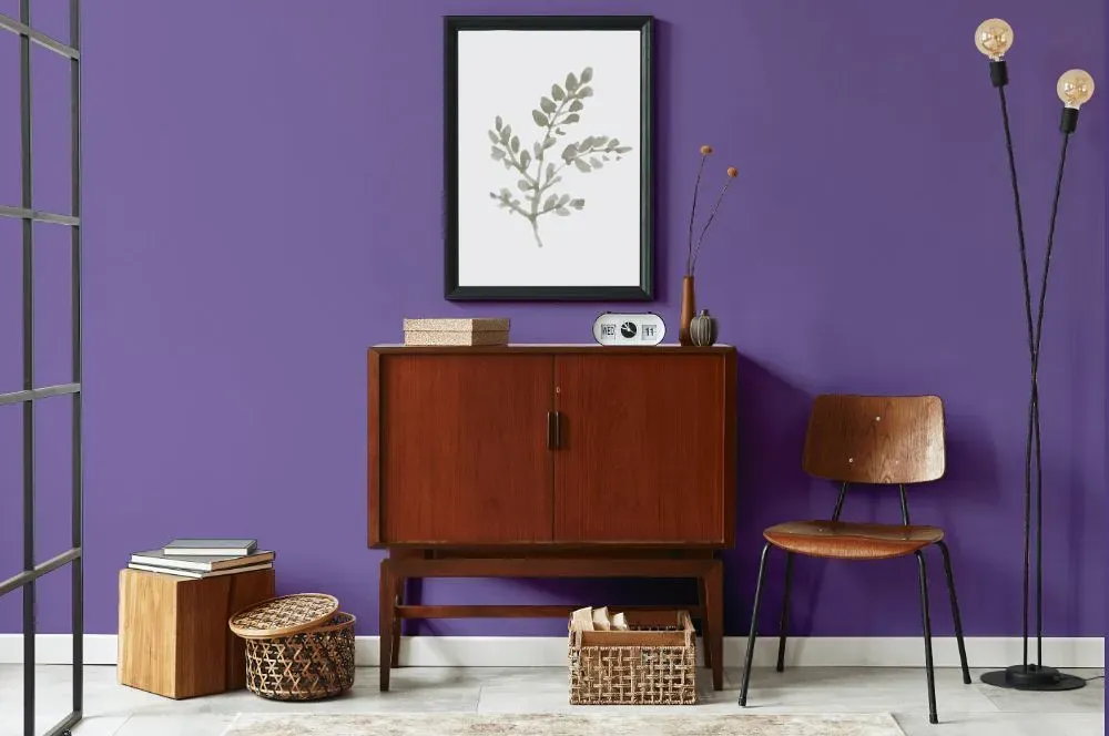 Behr Purple Paradise japandi interior