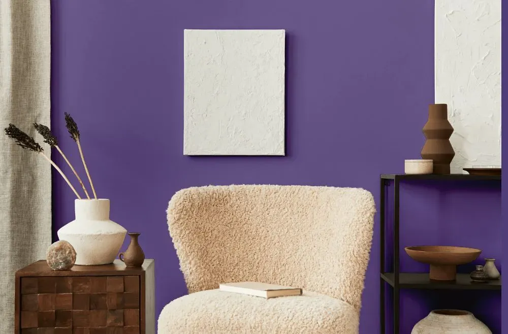 Behr Purple Paradise living room interior