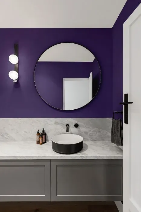 Behr Purple Sky minimalist bathroom