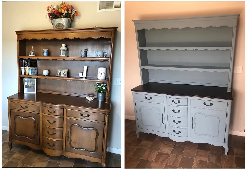 Behr Rainy Season painted furniture 