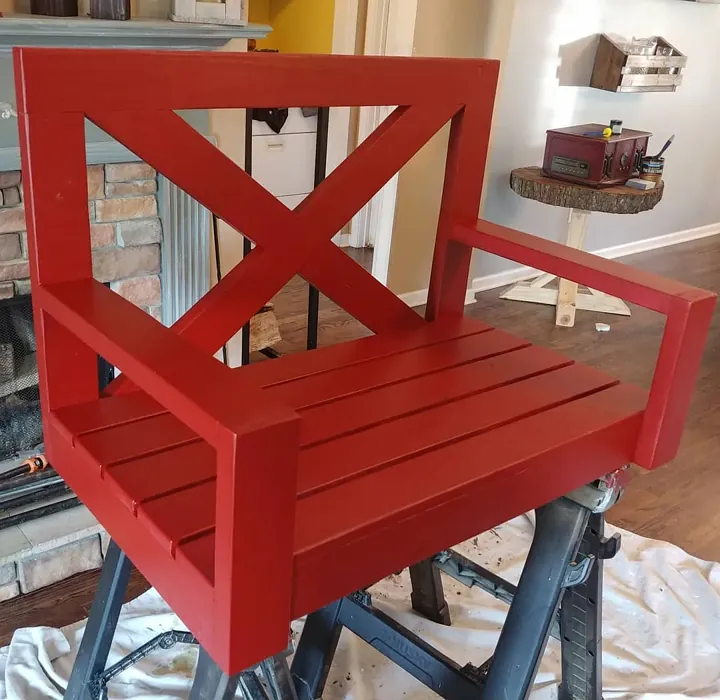 Behr Red Pepper painted furniture color