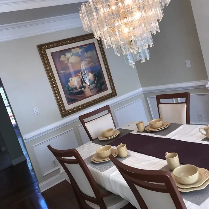 Behr Rococo Beige dining room makeover