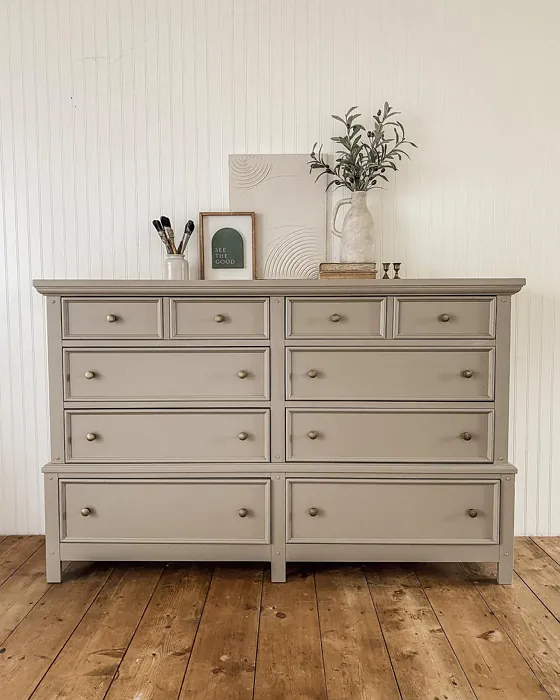 Behr Rolling Pebble painted furniture 