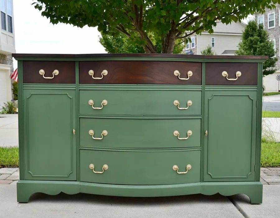 Behr Royal Orchard painted dresser color