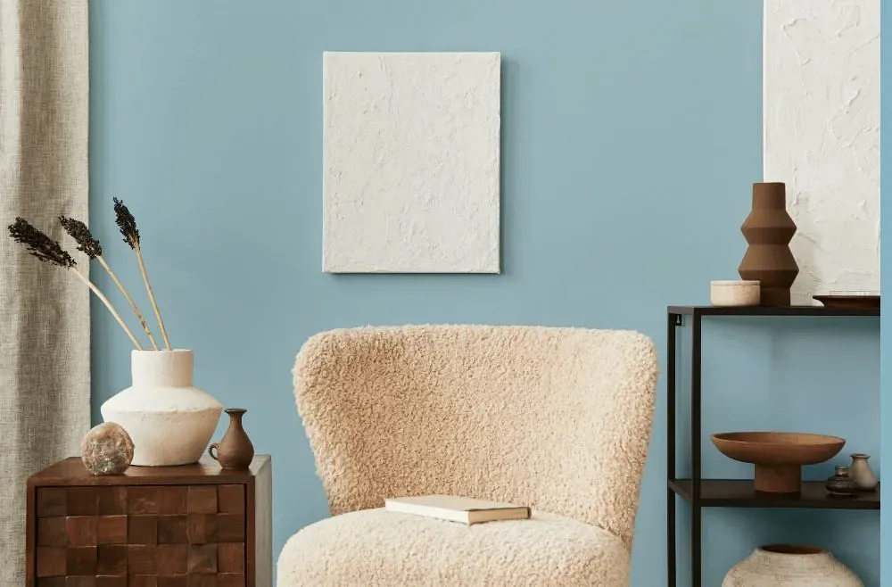 Behr Sea Wind living room interior