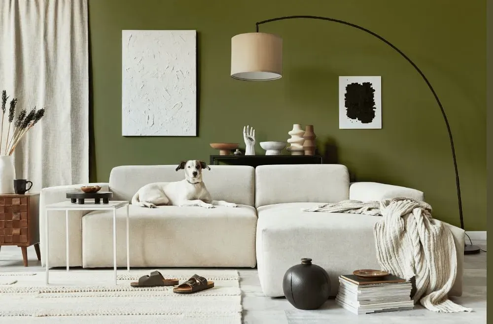 Behr Seaweed Salad cozy living room