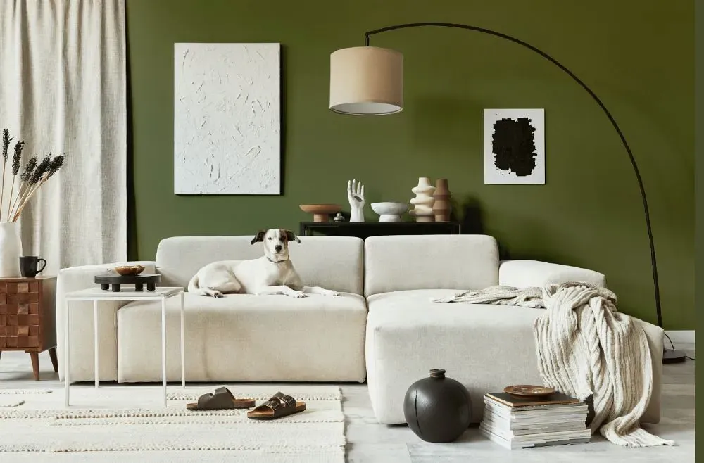 Behr Secret Meadow cozy living room