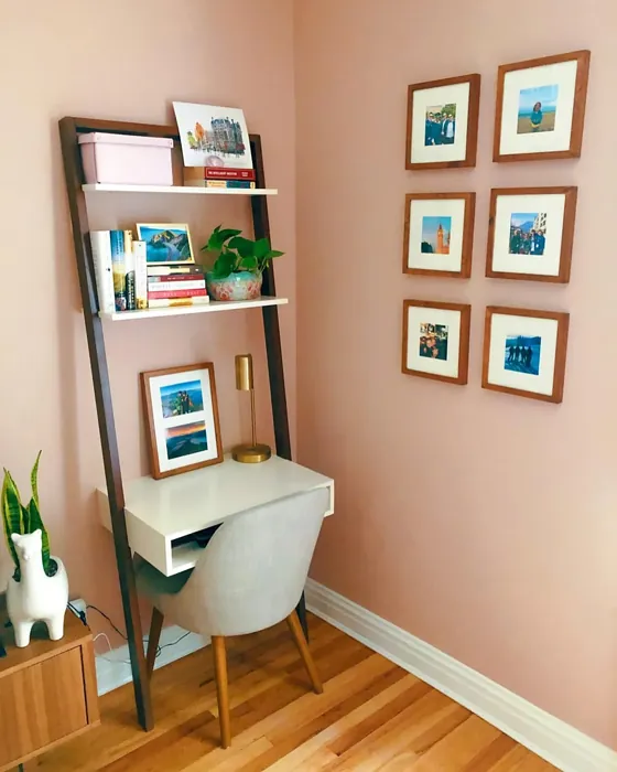 Behr Sedona Pink home office 