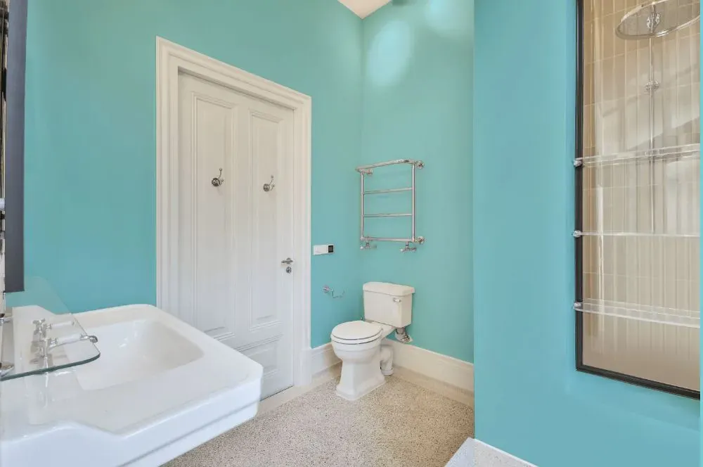 Behr Serene Thought bathroom