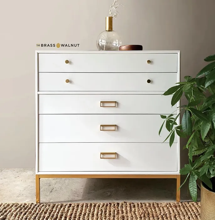 Behr Silky White painted dresser color