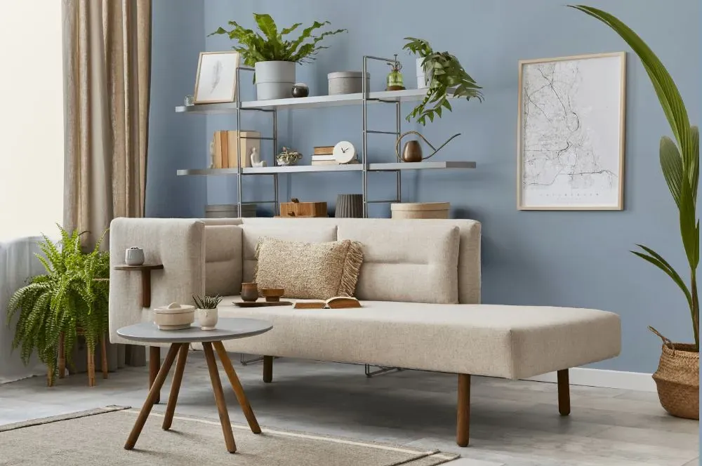 Behr Simply Blue living room