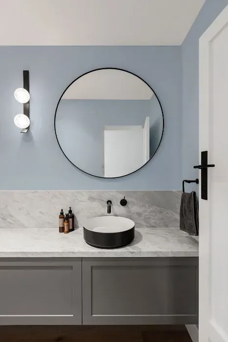 Behr Soaring Sky minimalist bathroom