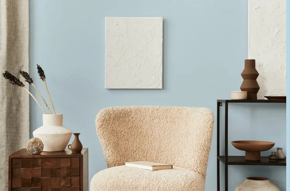 Behr Soft Cloud living room interior