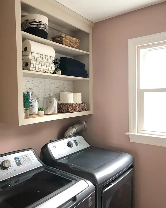 Behr Sonora Rose laundry room color