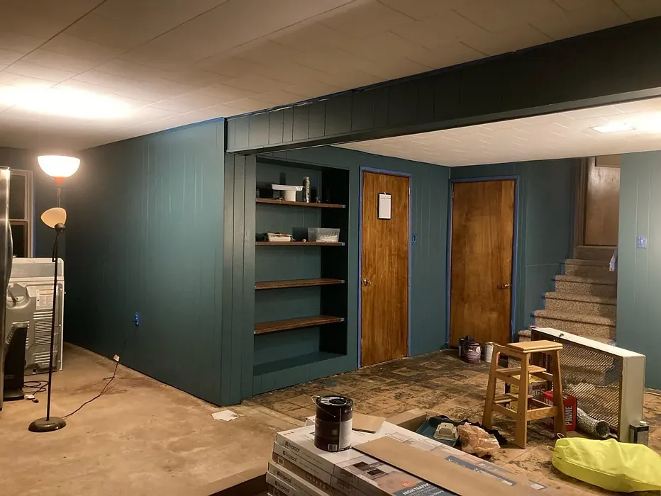 Behr Sophisticated Teal wall paint color