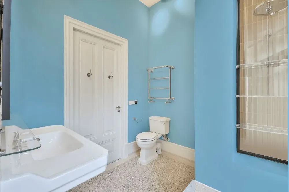 Behr Spa Blue bathroom