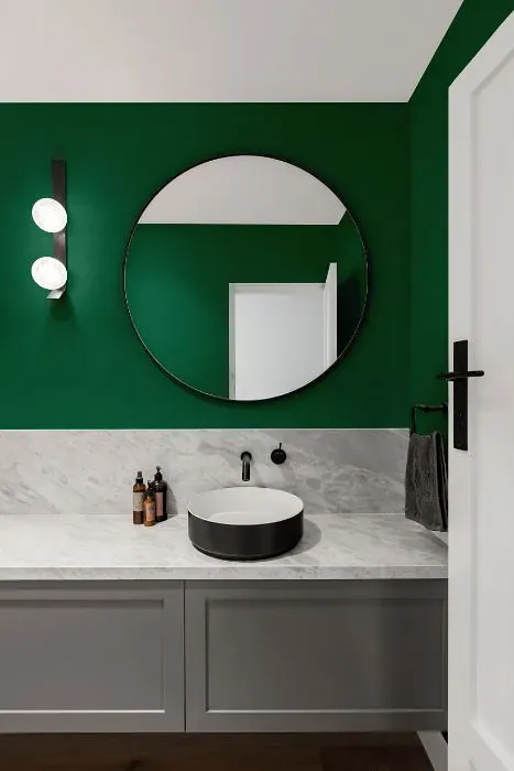 Behr Sparkling Emerald minimalist bathroom