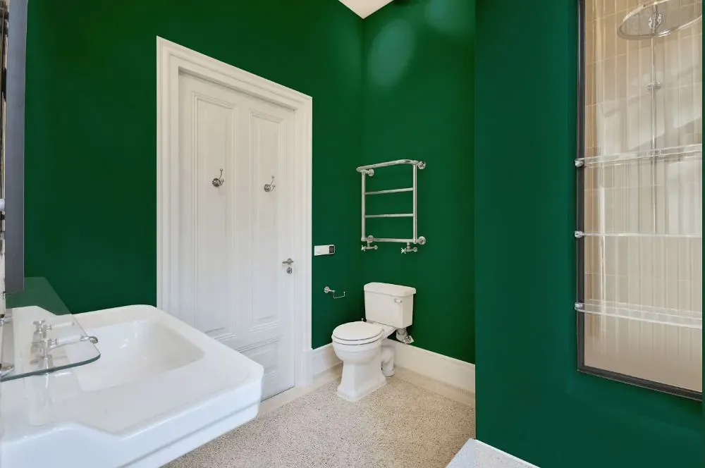 Behr Sparkling Emerald bathroom