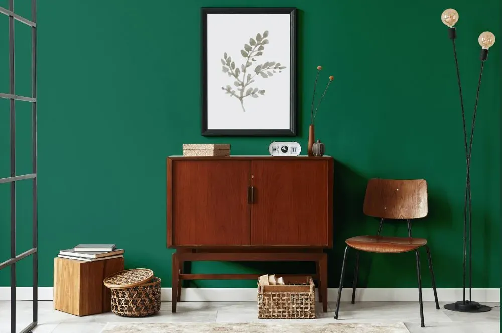 Behr Sparkling Emerald japandi interior