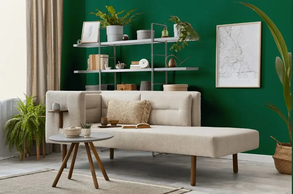 Behr Sparkling Emerald living room