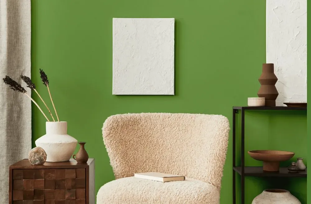 Behr Springview Green living room interior