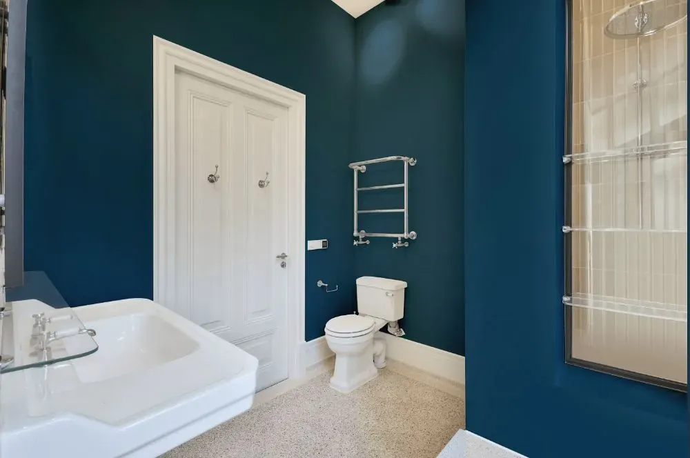 Behr Superior Blue bathroom