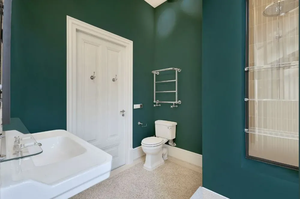 Behr Tealish bathroom