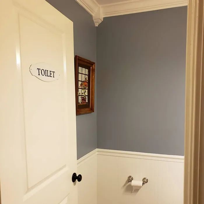 Behr Teton Blue bathroom color review
