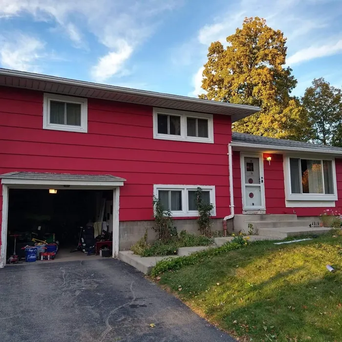Behr Timeless Ruby house exterior color