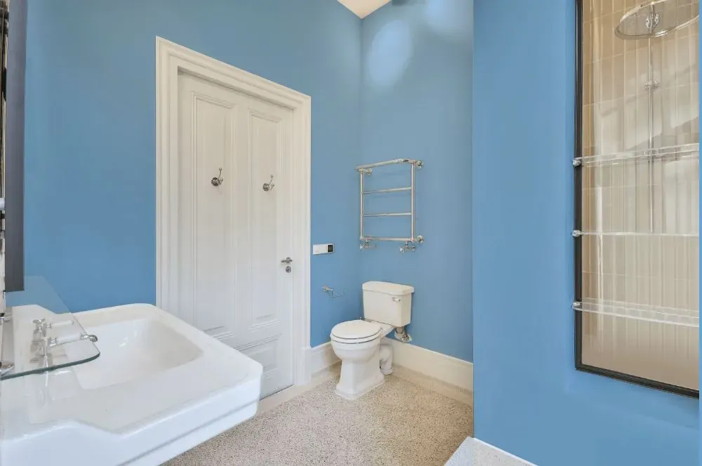 Behr Toile Blue bathroom