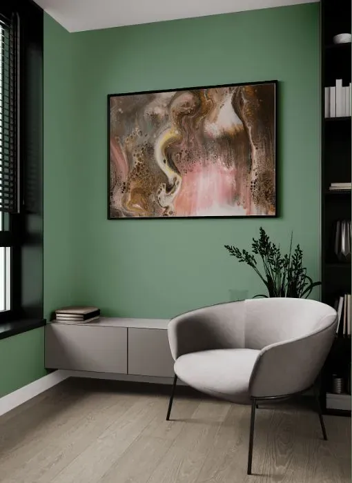 Behr Track Green living room