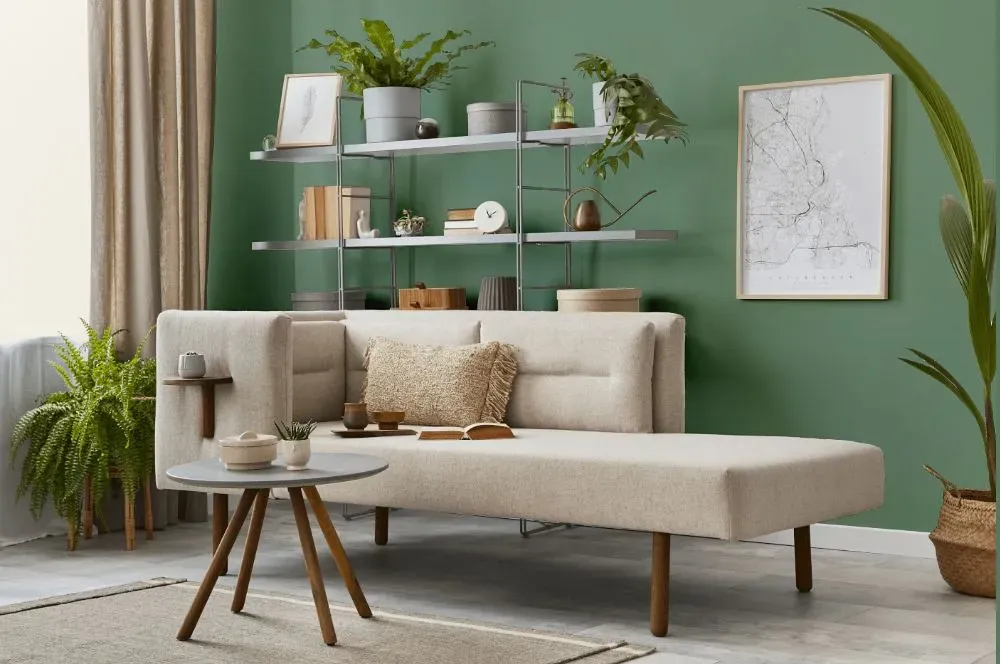 Behr Track Green living room