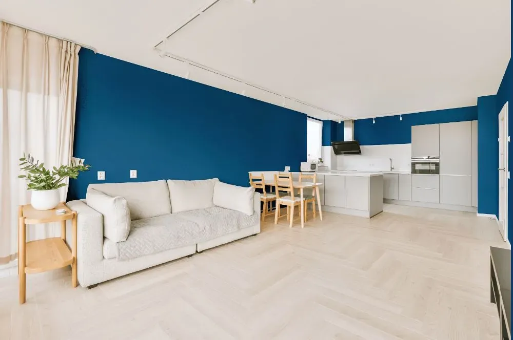 Behr Traditional Blue living room interior