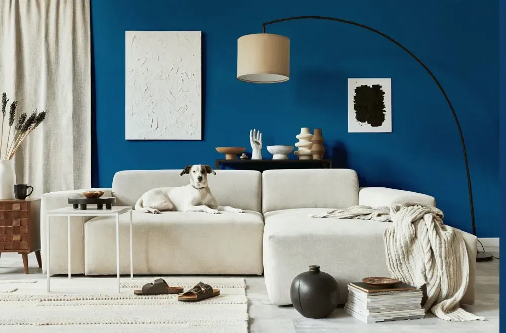 Behr Traditional Blue cozy living room