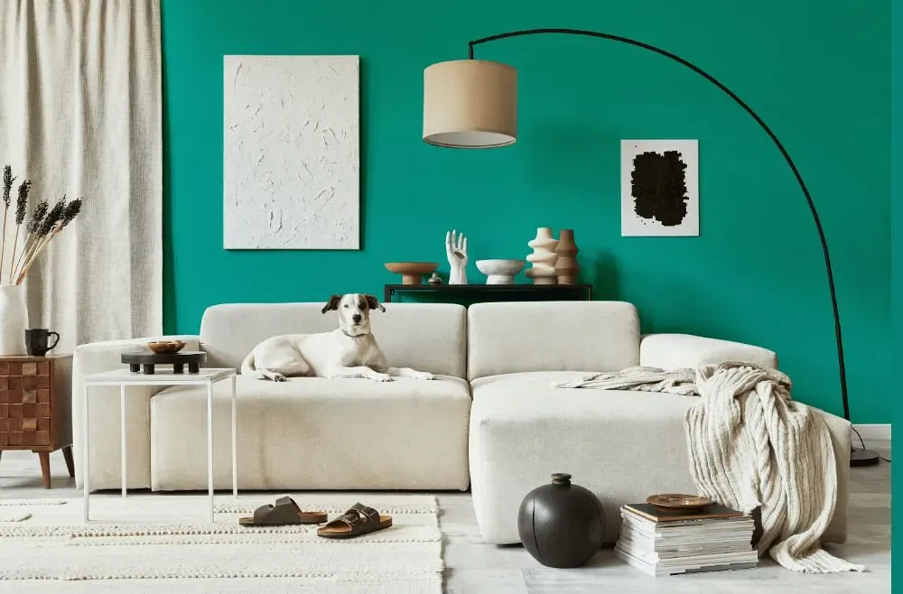 Behr Tropical Sea cozy living room