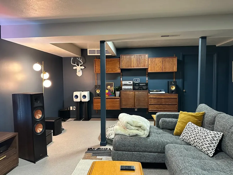 Behr Undersea living room interior