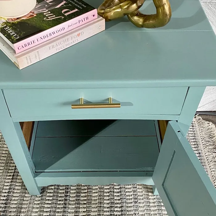 Behr Venus Teal painted furniture color